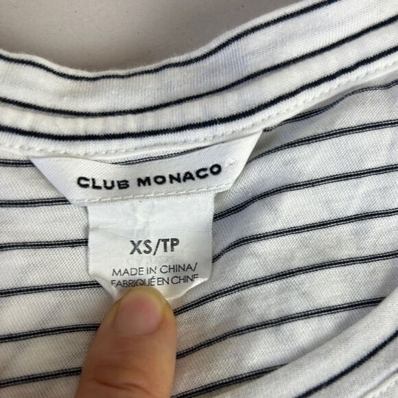 Lot of basic classic Tee cotton strips Anthropologie Madewell club Monaco S/M - Picture 4 of 7